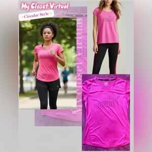 Puma Women's Hot Pink Short Sleeve Performance Tee
